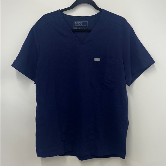 Figs Tops - Figs Blue Technical Collection Scrub Top SZ L